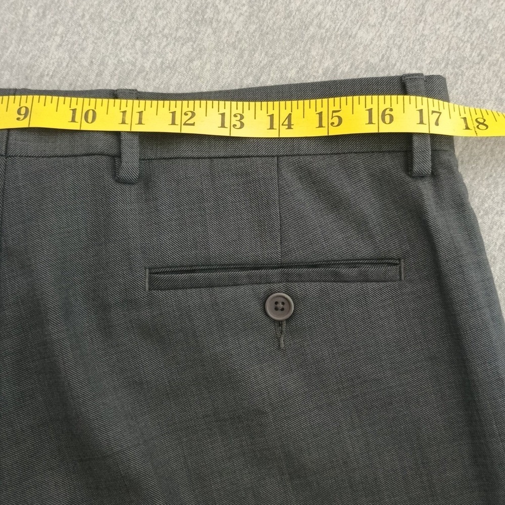 Saks Fifth Avenue Dress Pants Mens 34 Gray Solid Modern Professional MT7377BK - Picture 3 of 10